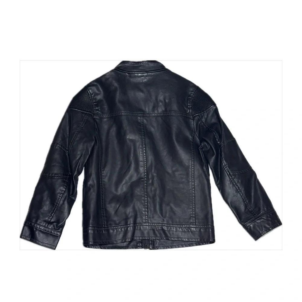 Urban Republic Black Faux Leather Jacket Kid size 5/6